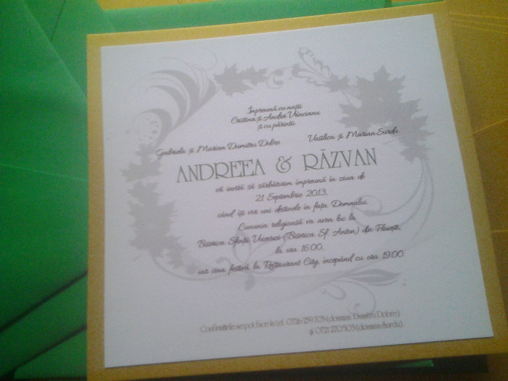 invitatie Andreea&Razvan